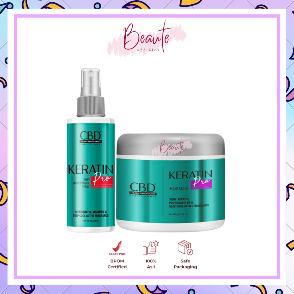 CBD Keratin Pro Paket 2 in 1 Hair Mask + Vitamin