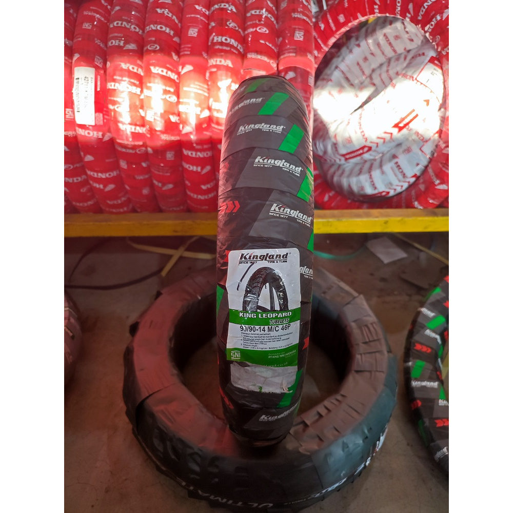 KINGLAND KING LEOPARD Ban Motor Matic Ring 14 Uk 90/90-14 Tubeless Beat/Fino/Mio/Vario/Spacy - KINGL