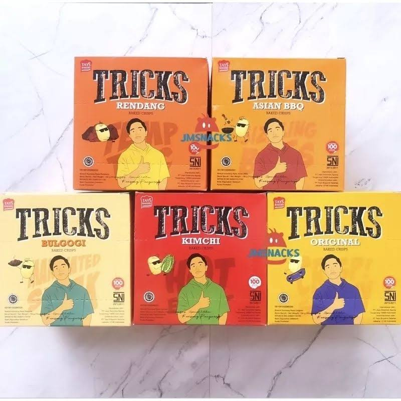 

TRICKS SNACK BAKED CRISPY POTATO BOX 10 BUNGKUS ALL VARIAN
