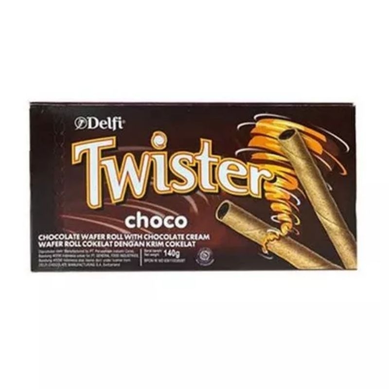 

TWISTER wafer roll coklat / black BOX 120 gram