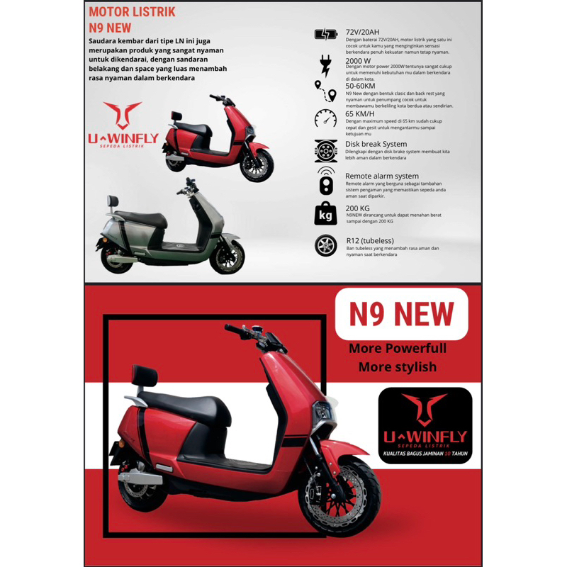 Motor Listrik Uwinfly New N9Pro 2023