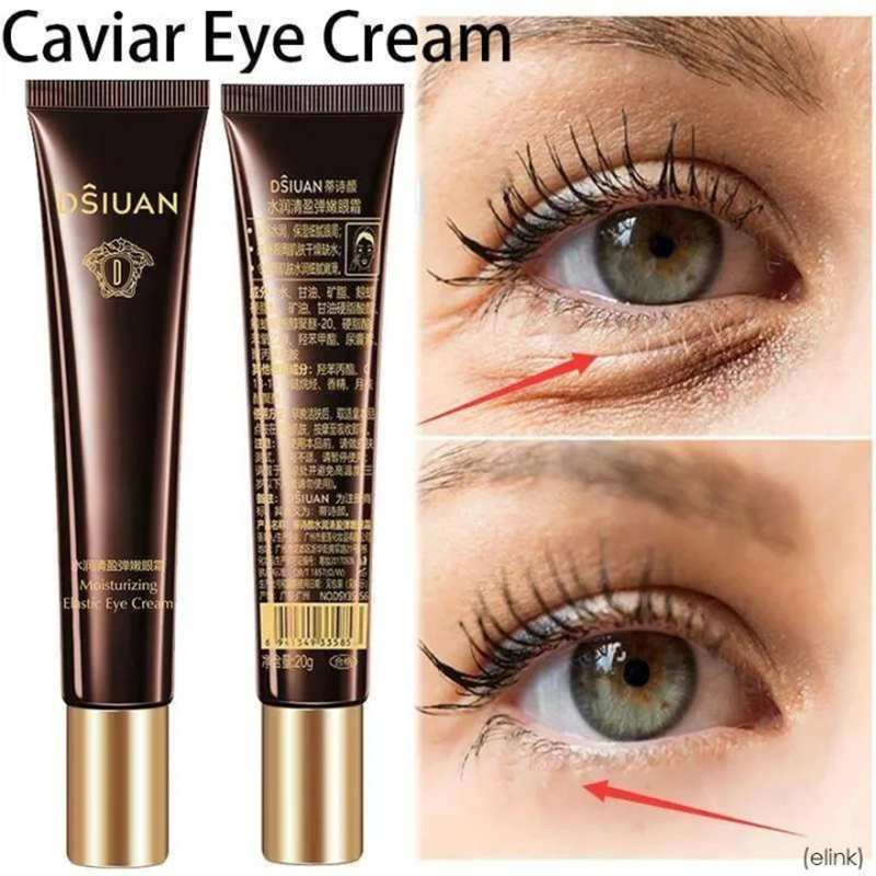 Krim penghilang lingkaran hitam Caviar, krim penghilang keriput mata asli, Krim penghilang kantung m