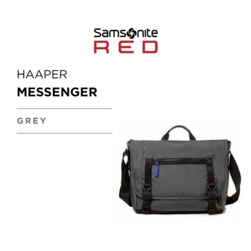 Samsonite Haaper Massenger Bag Tas Selempang Grey