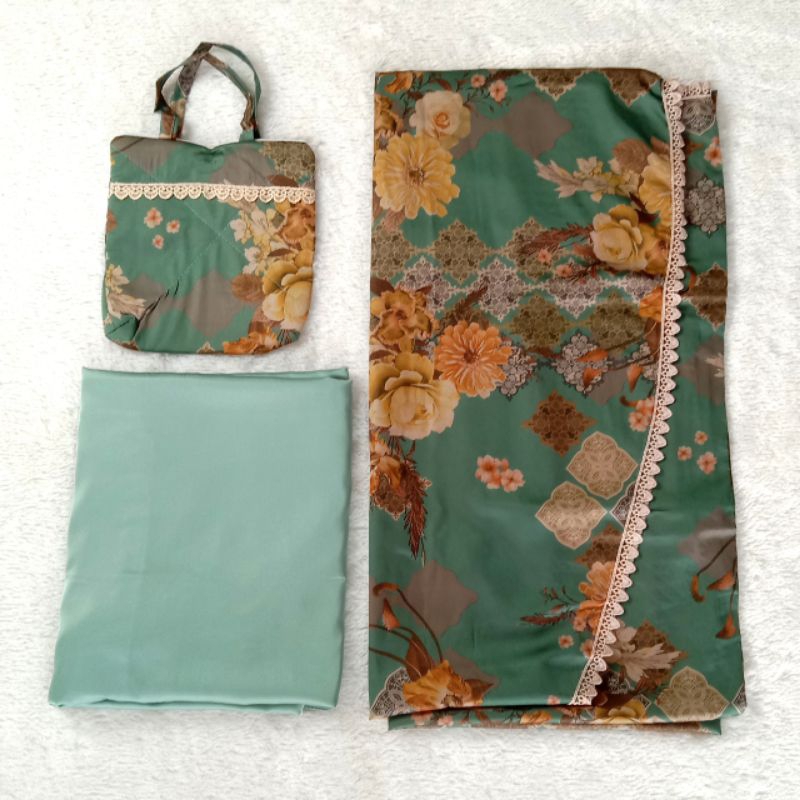 mukena dewasa Armani silk 2in1 mukena traveling