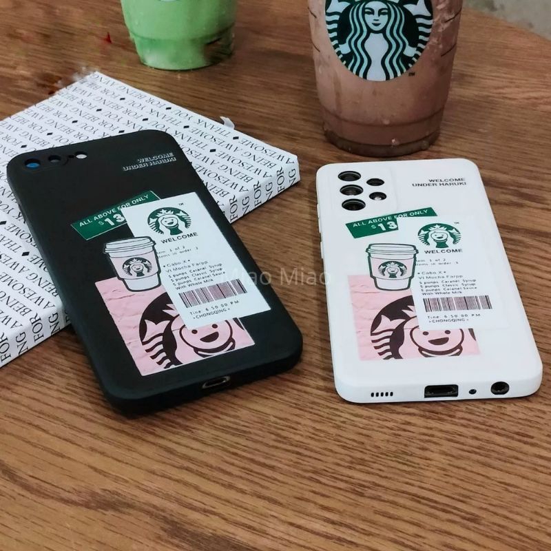 CASE STARBUCKS SQUARE EDGE OPPO A53 A33 A32 A3S F9 A5S A31 A9 2020 C1 C2 C3 C11 C21 C25