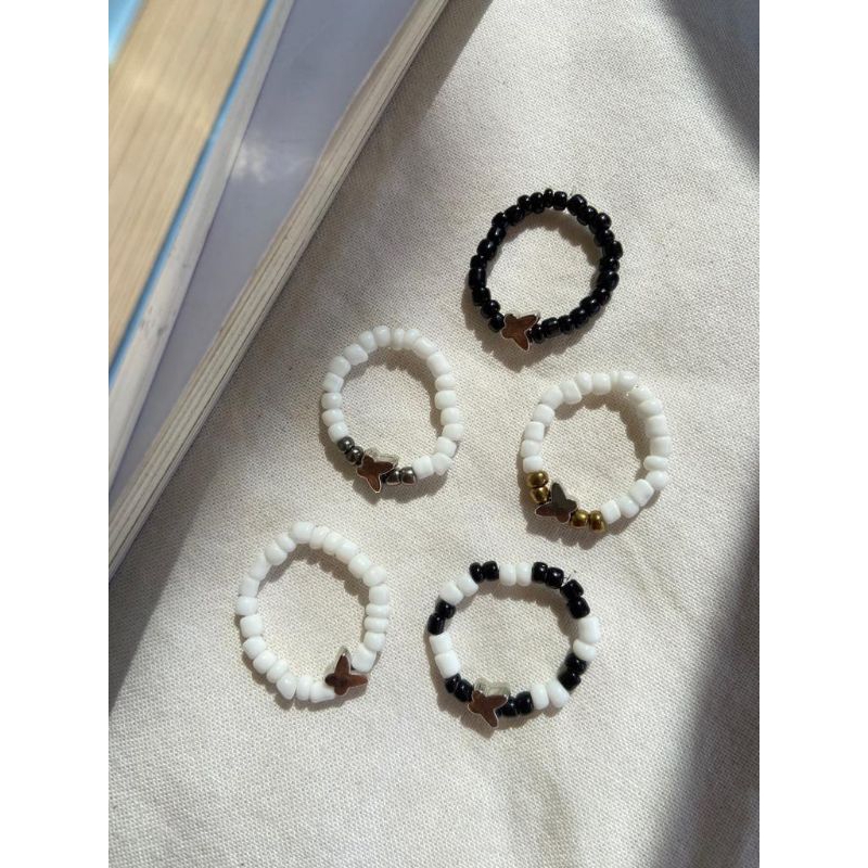 cincin manik kupu silver series | cincin manik Korea wanita