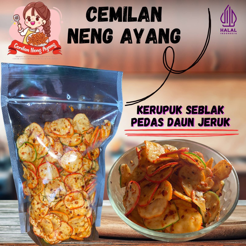 

Kerupuk Seblak Pedas Daun Jeruk 500 Gram BY CEMILAN NENG AYANG