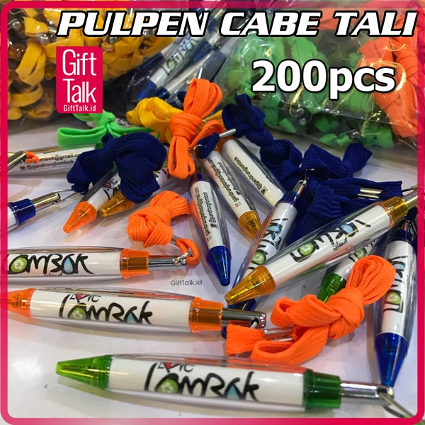 

Pulpen Cabe Tali Promosi bisa Custom insert stiker paper 3090C