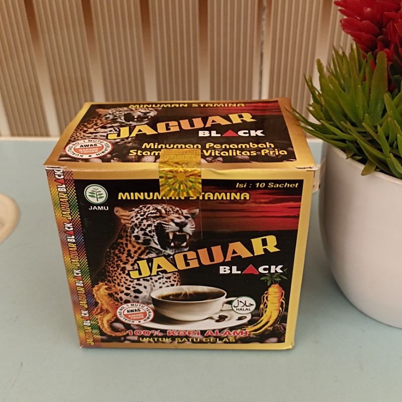 KOPI JAGUAR BLACK OBAT KUAT OBAT LAMA OBAT IMPOTENSI (1Box Isi 10 Sachet)
