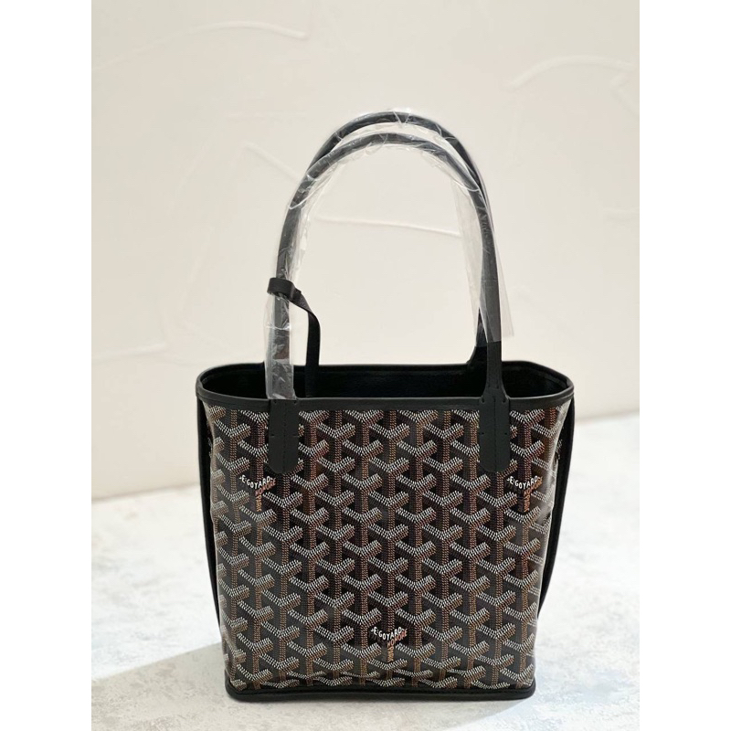 GOYARD MINI ANJOU REVERSIBLE TOTE BAG BLACK/BLACK