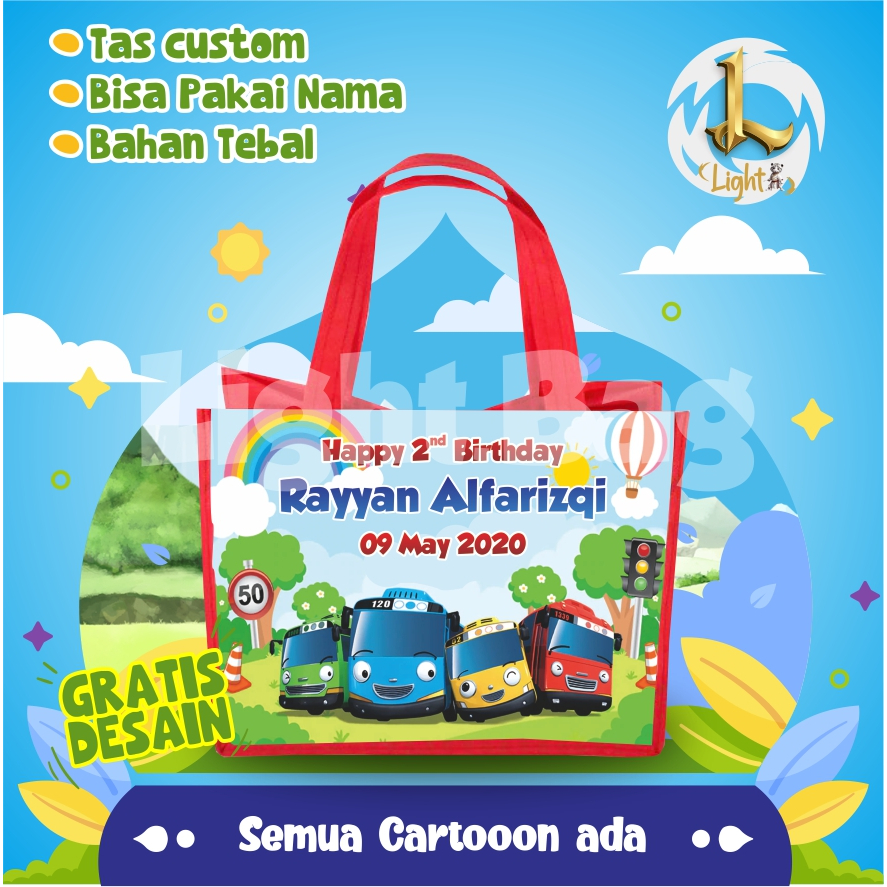

Tema Tayo // Tas Ulang Tahun / Hampers / Goodie bag / Tas Souvenir / Tas Custom / Terlaris!!