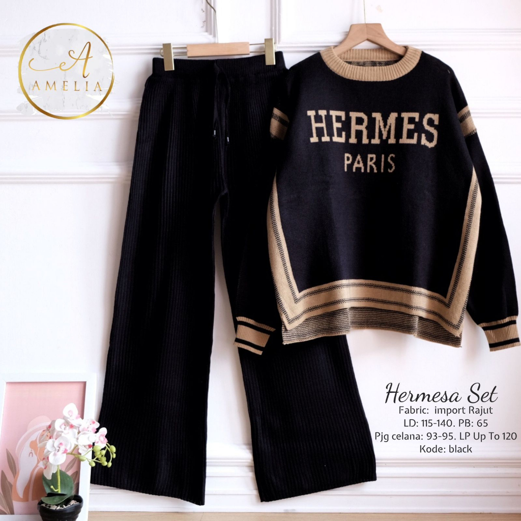 HERMESA ONESET RAJUT IMPORT PREMIUM TEBAL ORIGINAL BY AMELIA SETCEL WANITA MODEL KEKINIAN ONESET CAS