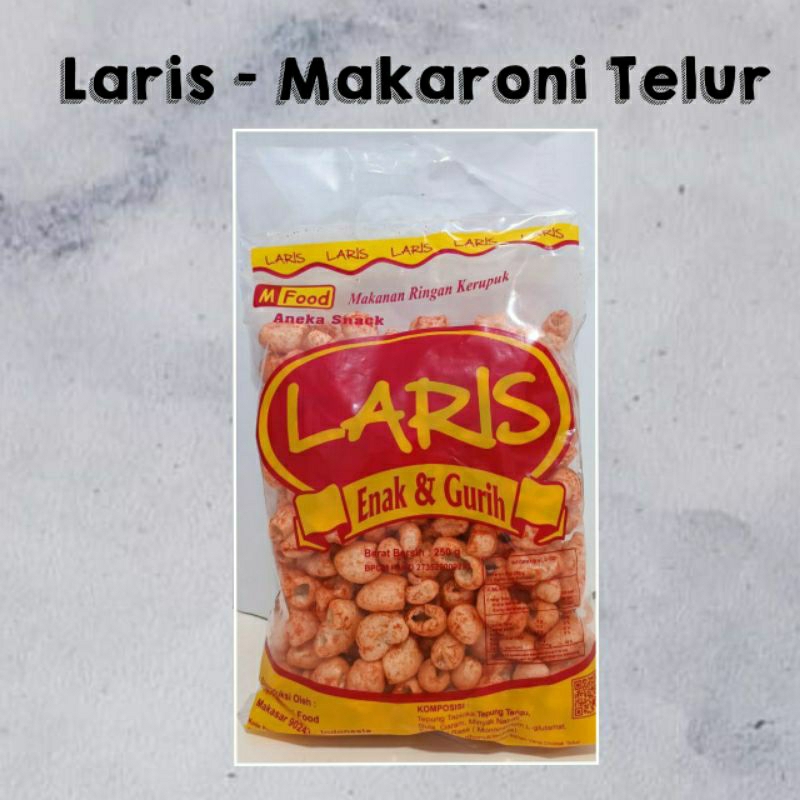 

SNACK CAMILAN LARIS MAKARONI TELUR (BERAT 250 GRAM)