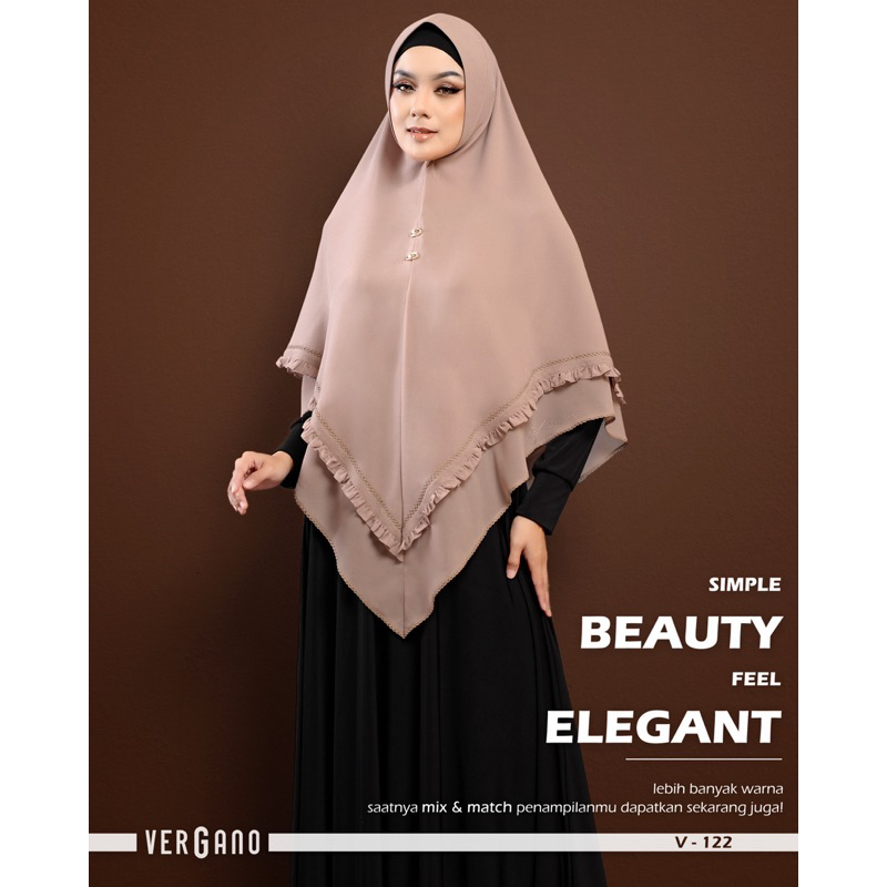 VERGANO V122 PICOT RAMPEL JUMBO || KHIMAR SYARI VERGANO PICOT V122