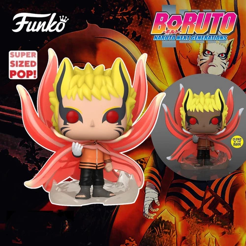 READY ORIGINAL Funko Pop Naruto Baryon Mode Glow Dark GITD Boruto Figure Toy Anime Manga Boruto Ninj