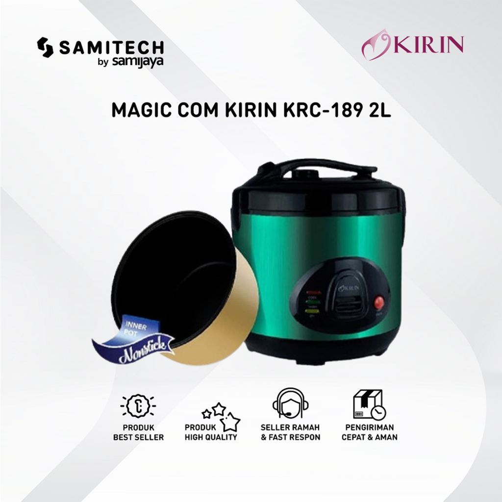 MAGIC COM - RICE COOKER KIRIN KRC-189 / KRC189 / KRC 189 2 LITER EMERLAND