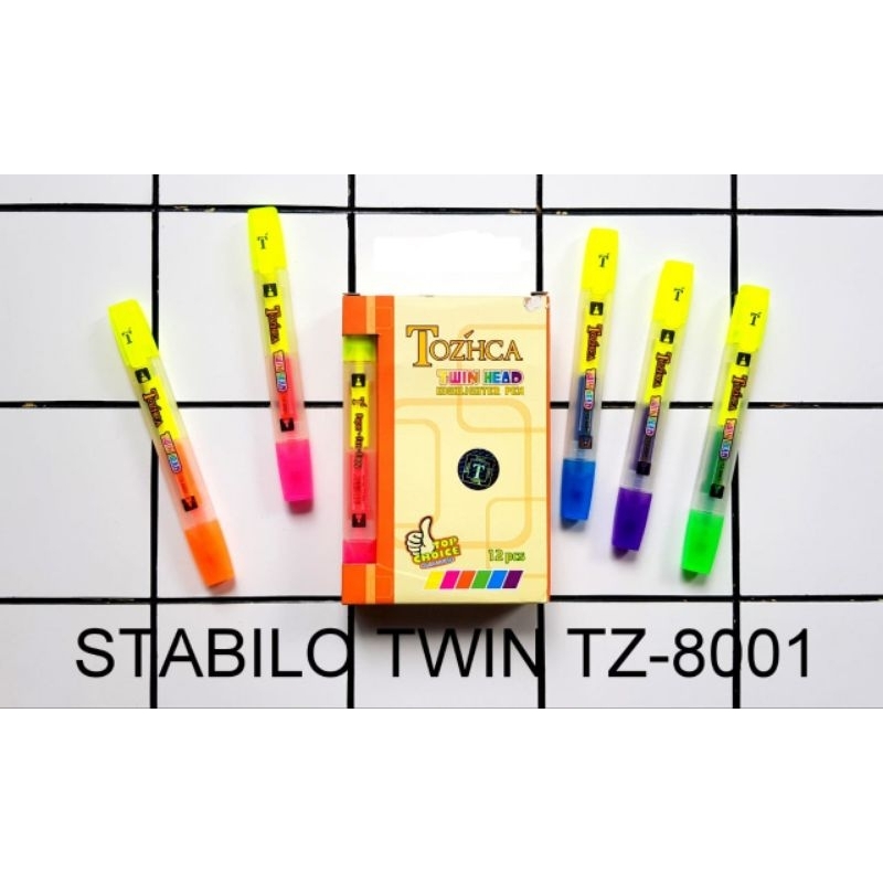 

Tozhca Twin Head highlighter pen / stabilo dua warna