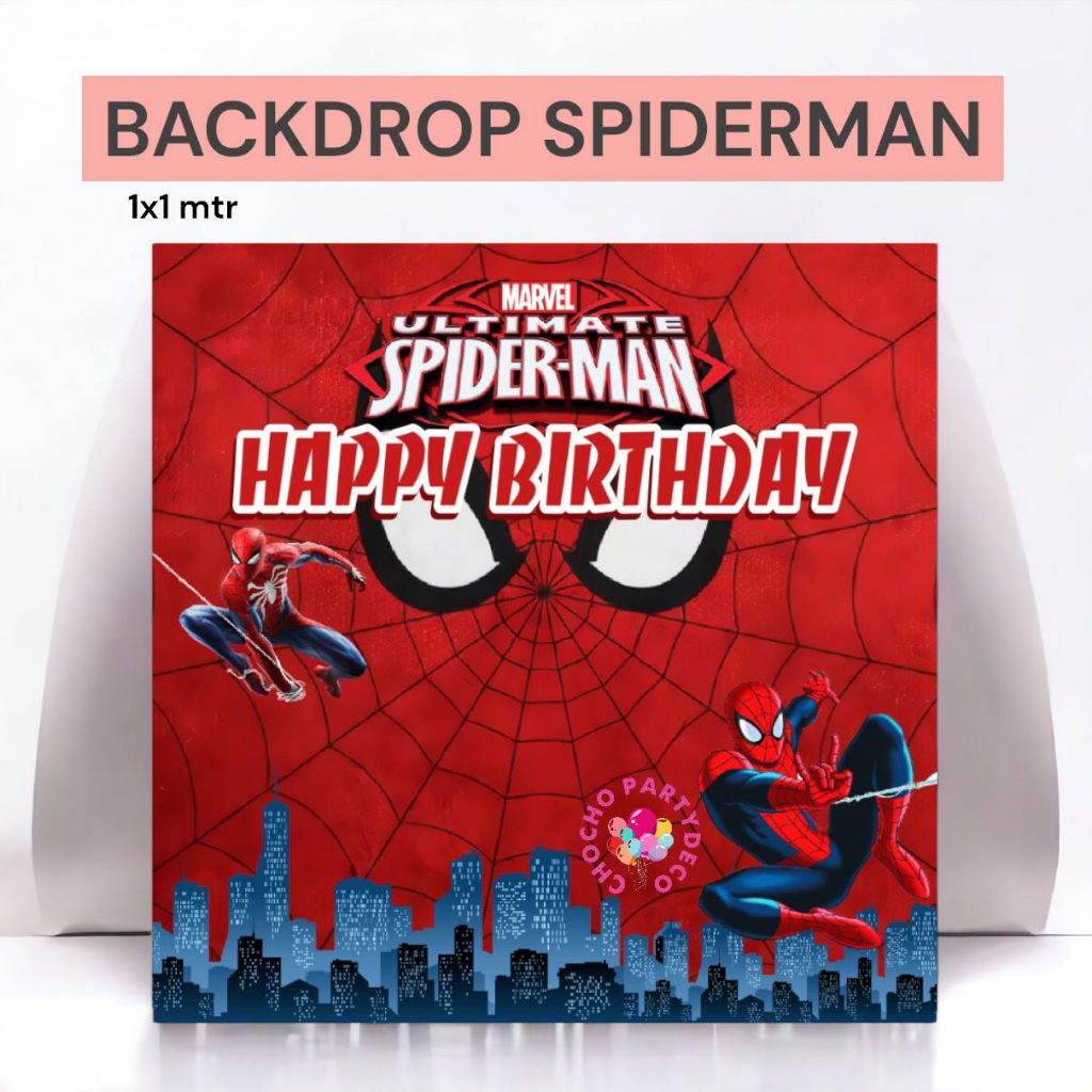 Backdrop Banner SPIDERMAN / Banner Tembok Dekorasi Ulang Tahun Spiderman