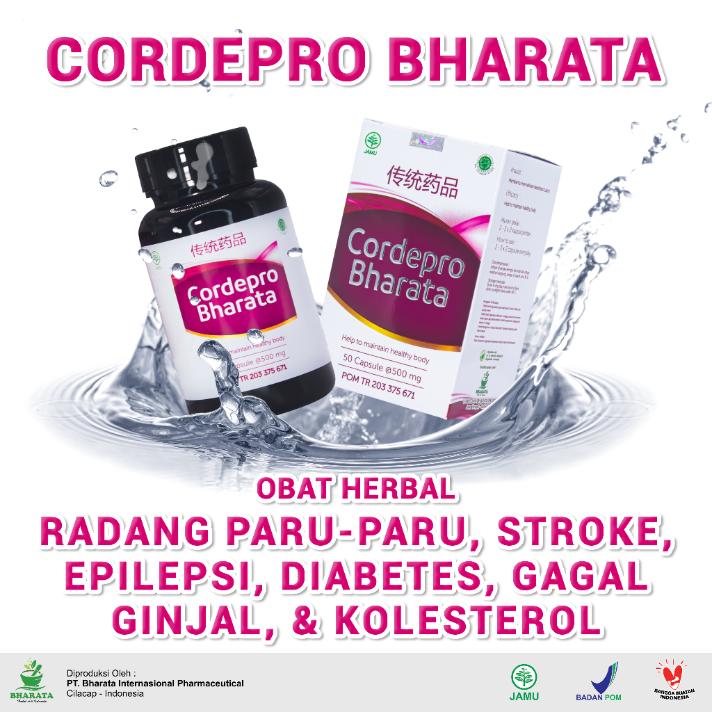 Cordepro Bharata Kemasan 50 Kapsul @500mg 100% Original Official