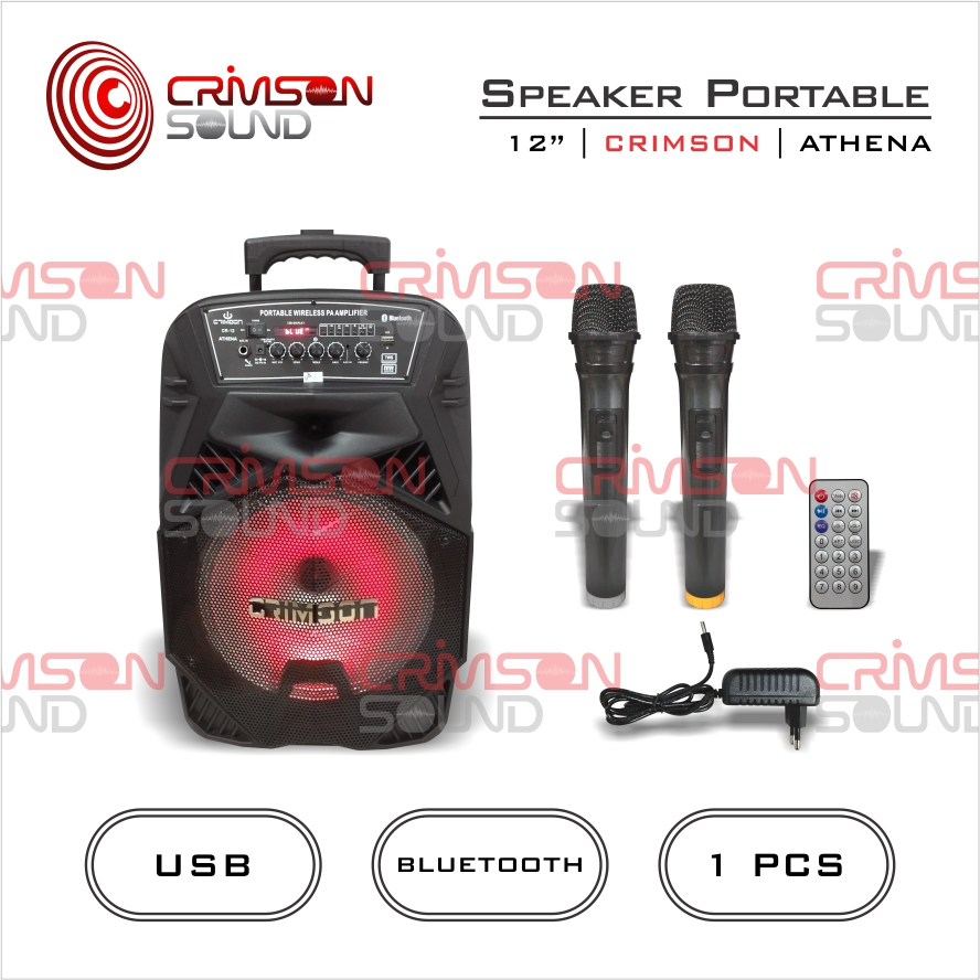 Speaker Meeting 12 Inch Portable CRIMSON - ATHENA