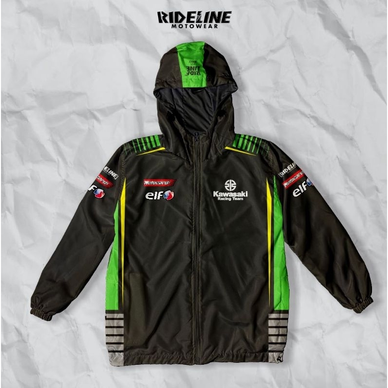 JAKET HOODIE KAWASAKI NINJA RACING TEAM MOTOGP NEW WATERPROOF
