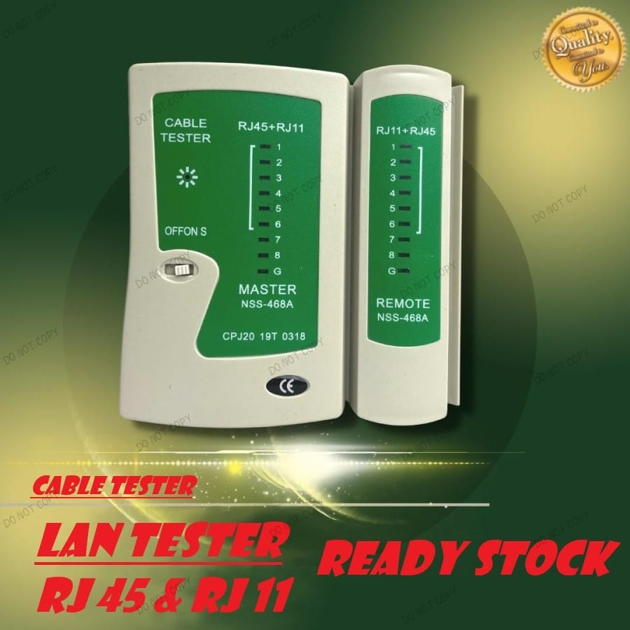 Lan Tester Alat Penguji Kabel Lan RJ45 Telepon Tester Rj11 Lan Tester