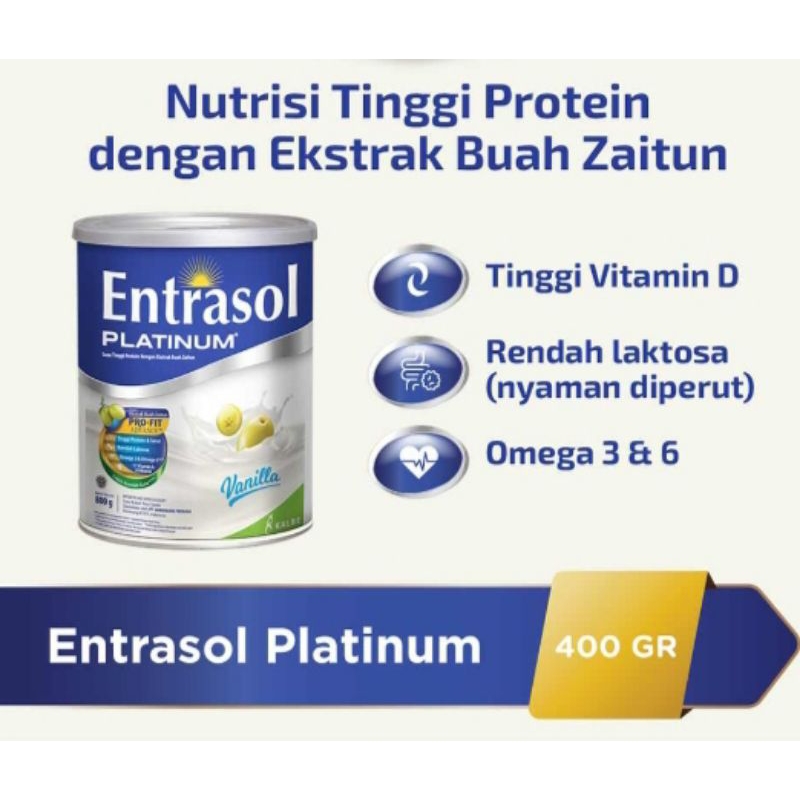 

Entrasol / Entrasol Platinum Susu Bubuk Nutrisi Dewasa Vanilla 400 g