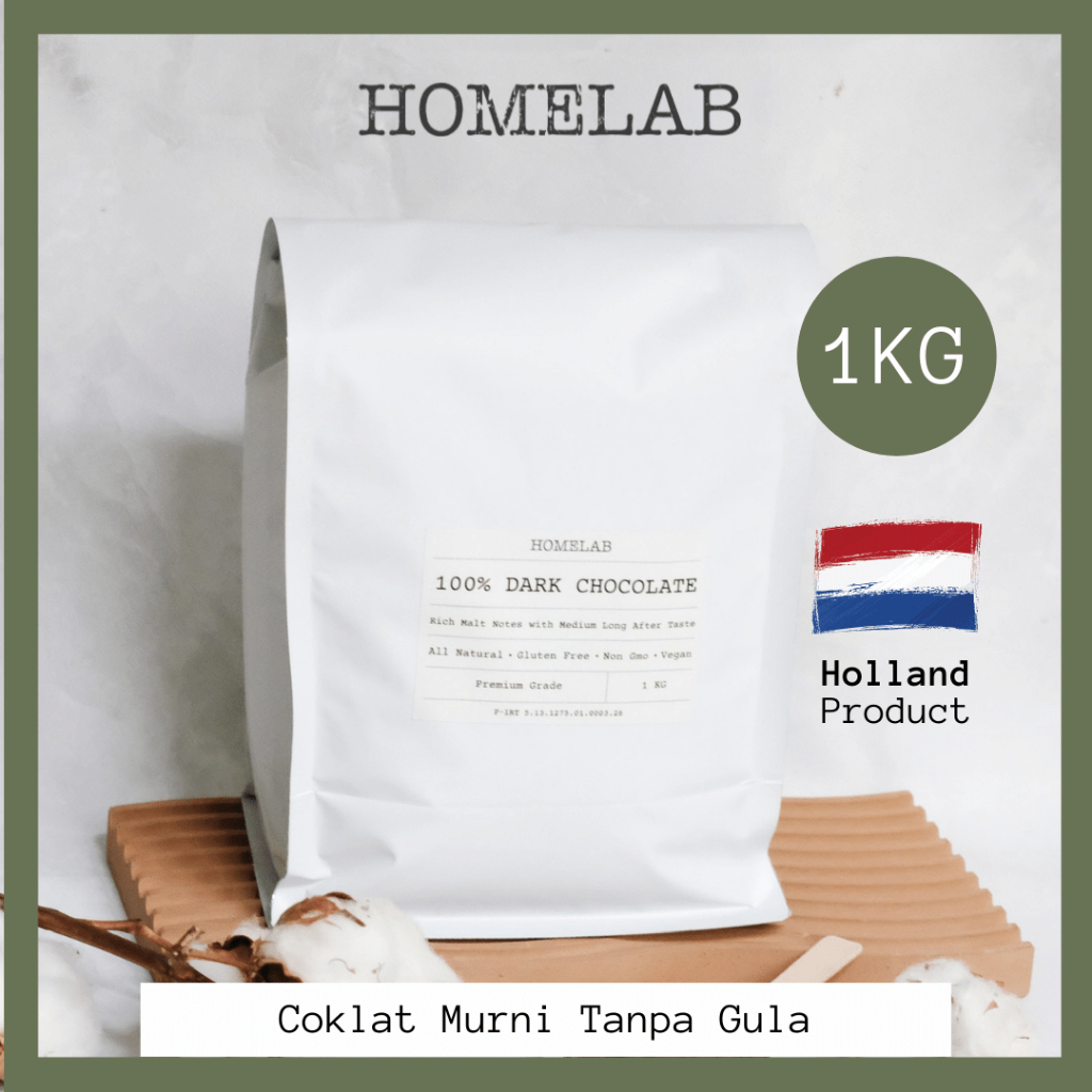 

100% Dark Chocolate / Bubuk Coklat Murni Asli Tanpa Gula 1 Kg