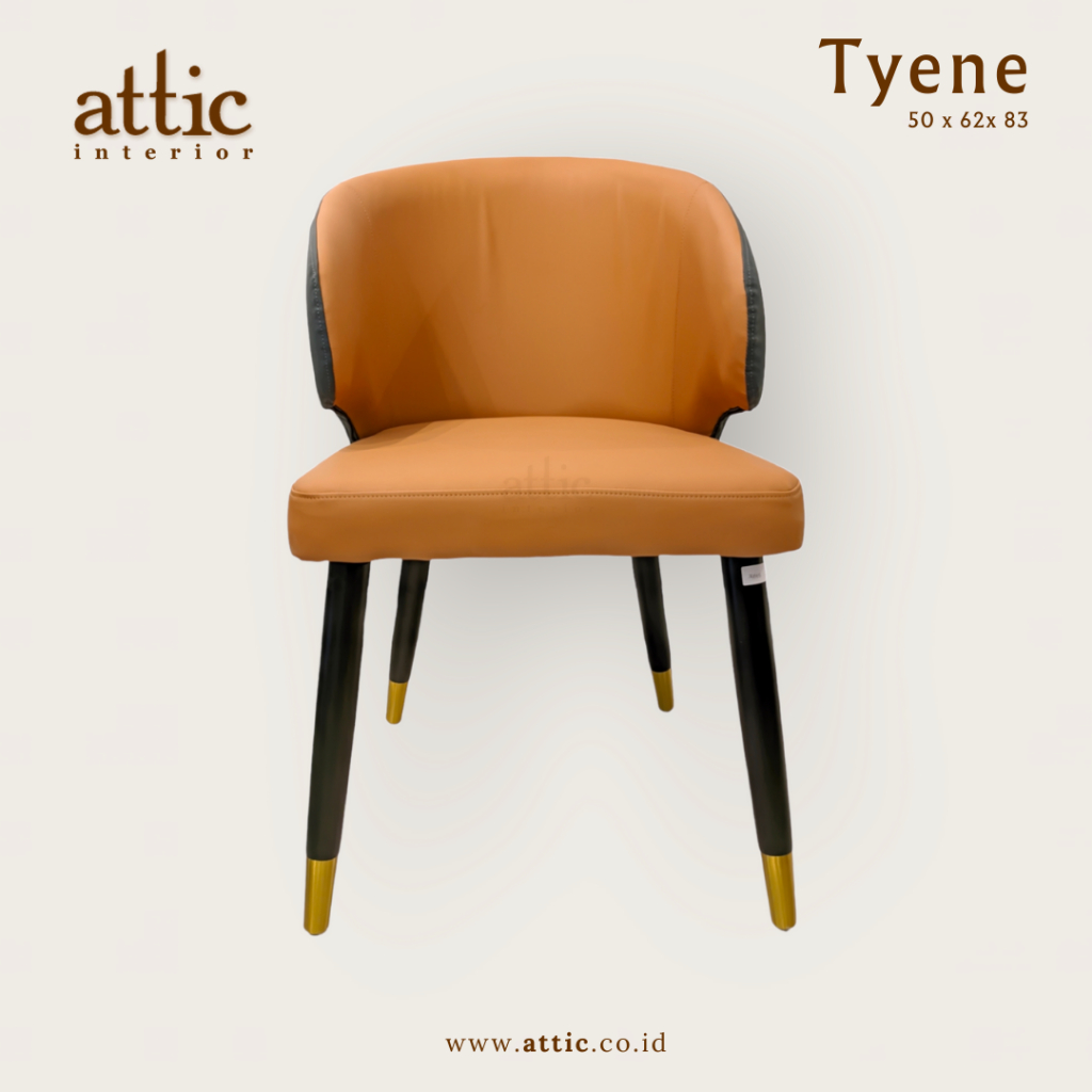 TYENE Kursi Makan Kulit Sintetis Dining Chair Dining Set Modern Import Kursi Hotel Kitchen Set Kursi