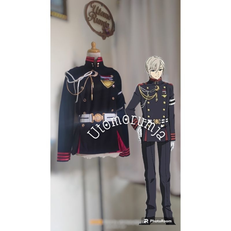 utomorumja Kostum Cosplay sinya Seraph Of The End /Owari No Seraph Guren Ichinose liontin bulan