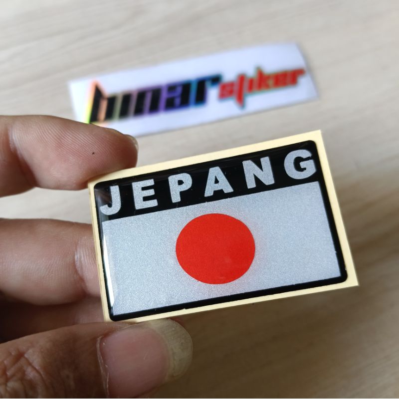 STIKER TIMBUL EMBLEM BENDERA JEPANG .JAPAN
