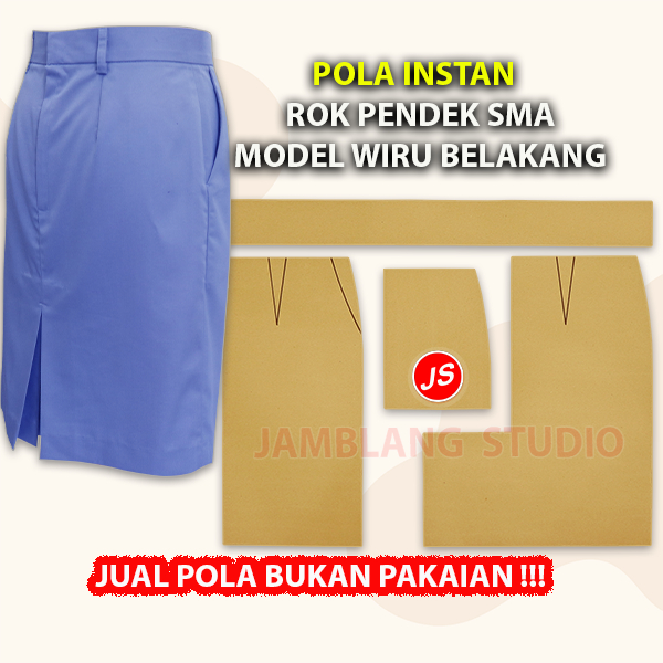 Pola Instan Rok Pendek SMA Wiru Belakang