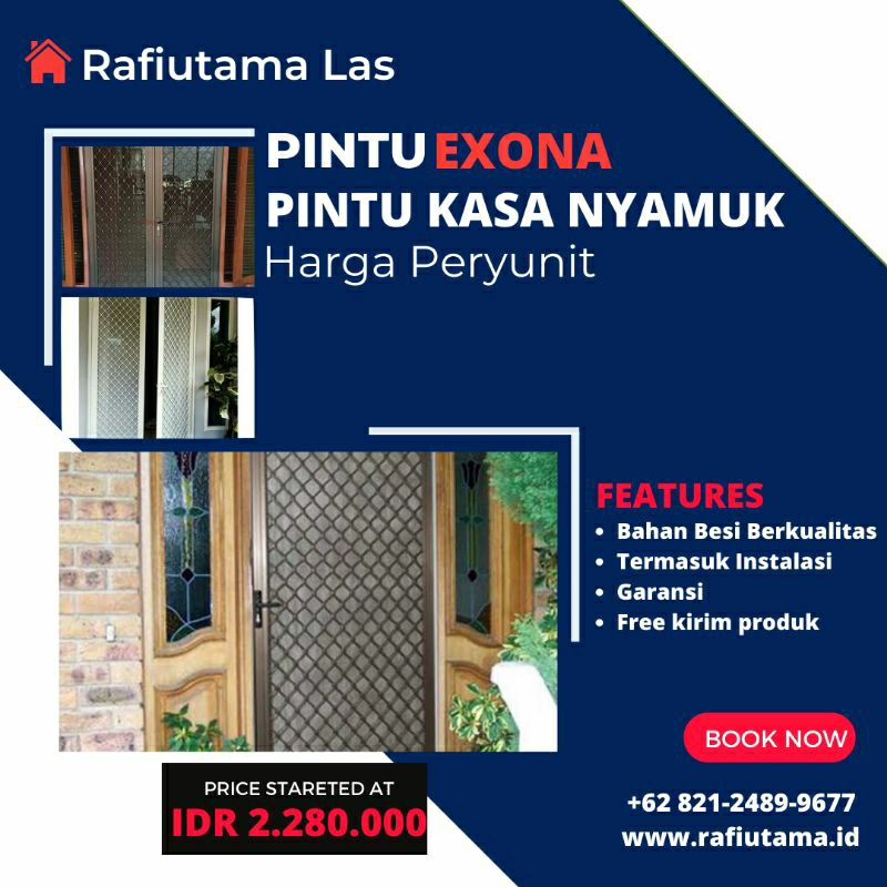 Pintu Kasa Nyamuk Atau Pintu Exona Biaya Hemat