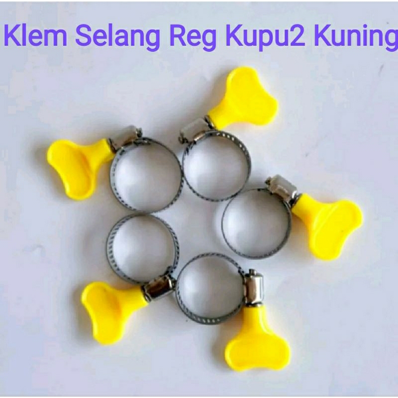Klem Selang Regulator Kupu-Kupu Kuning