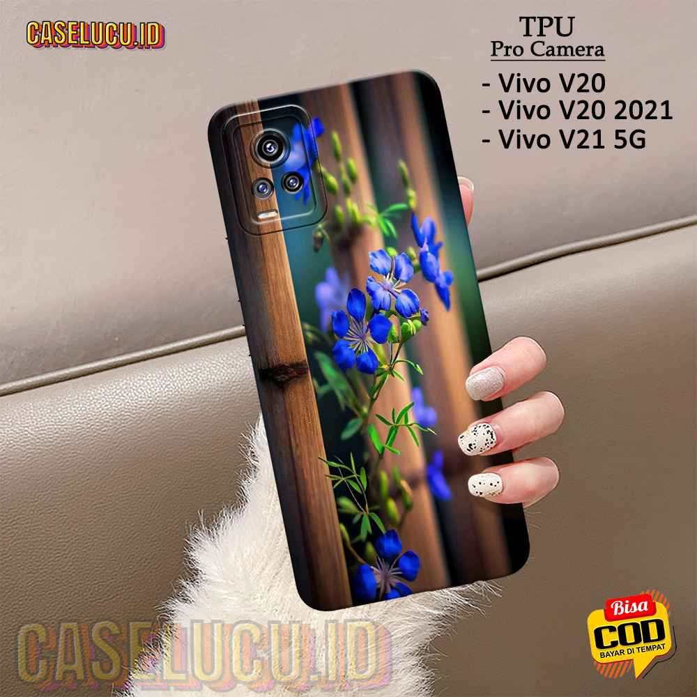 Casing Hp VIVO V20 / V20 2021/ V21 5G Terbaru - Fashion Case Bunga - Case VIVO V20 / V20 2021/ V21 5