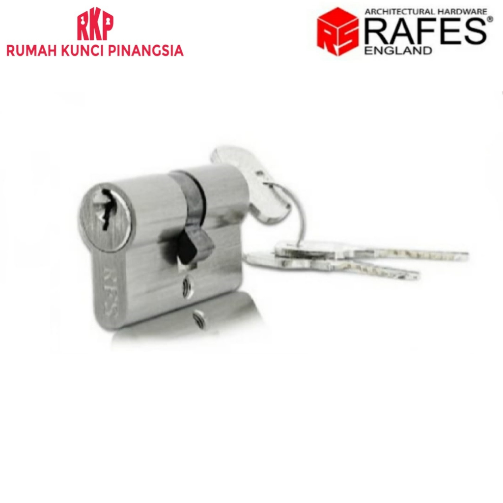 Door Cylinder Lock Kunci Silinder Pintu Kunci-Kunci 6 cm Silver Kuningan RAFES SL 6369