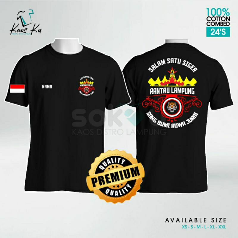 KaosKu - Kaos Anak rantau Lampung - Kaos Lampung - kaos Salam Satu Siger - Kaos Pria dan Wanita