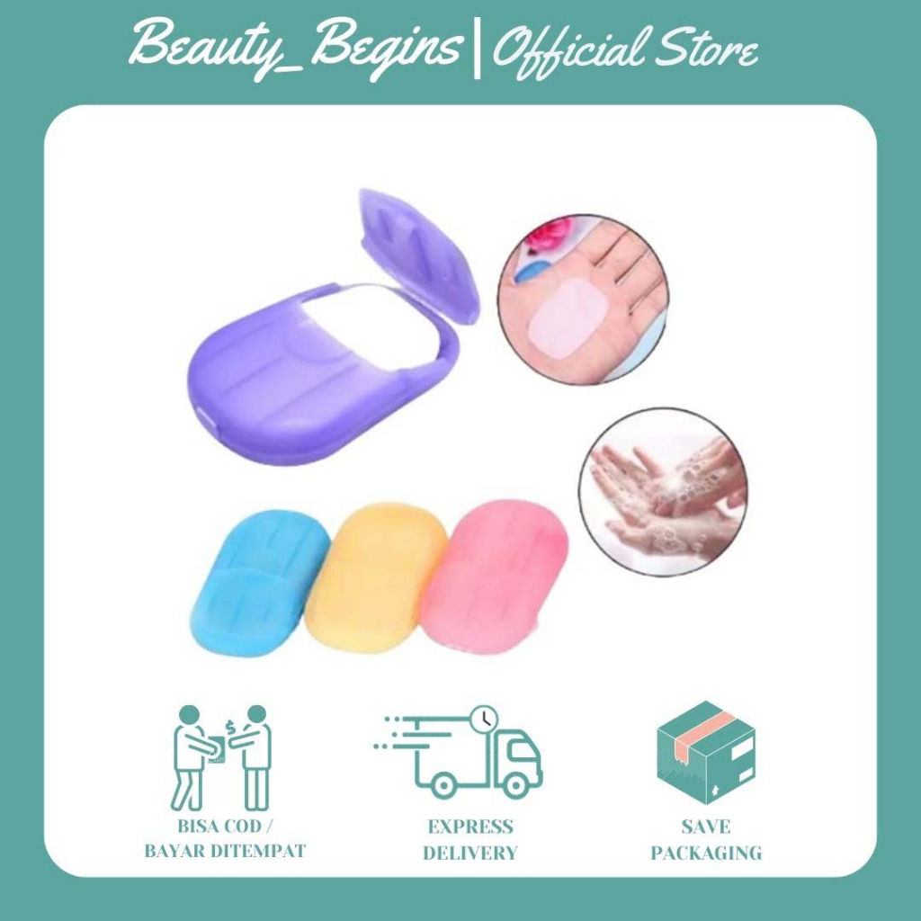 BB - Sabun Kertas Cuci Tangan / Sabun Kertas Travelling / Sabun Kertas Praktis