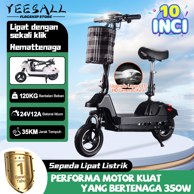 New 10inch Listrik Remaja Portabel Scooter Dewasa / Skuter Elektrik / Skuter Lipat / Sepeda Listrik 