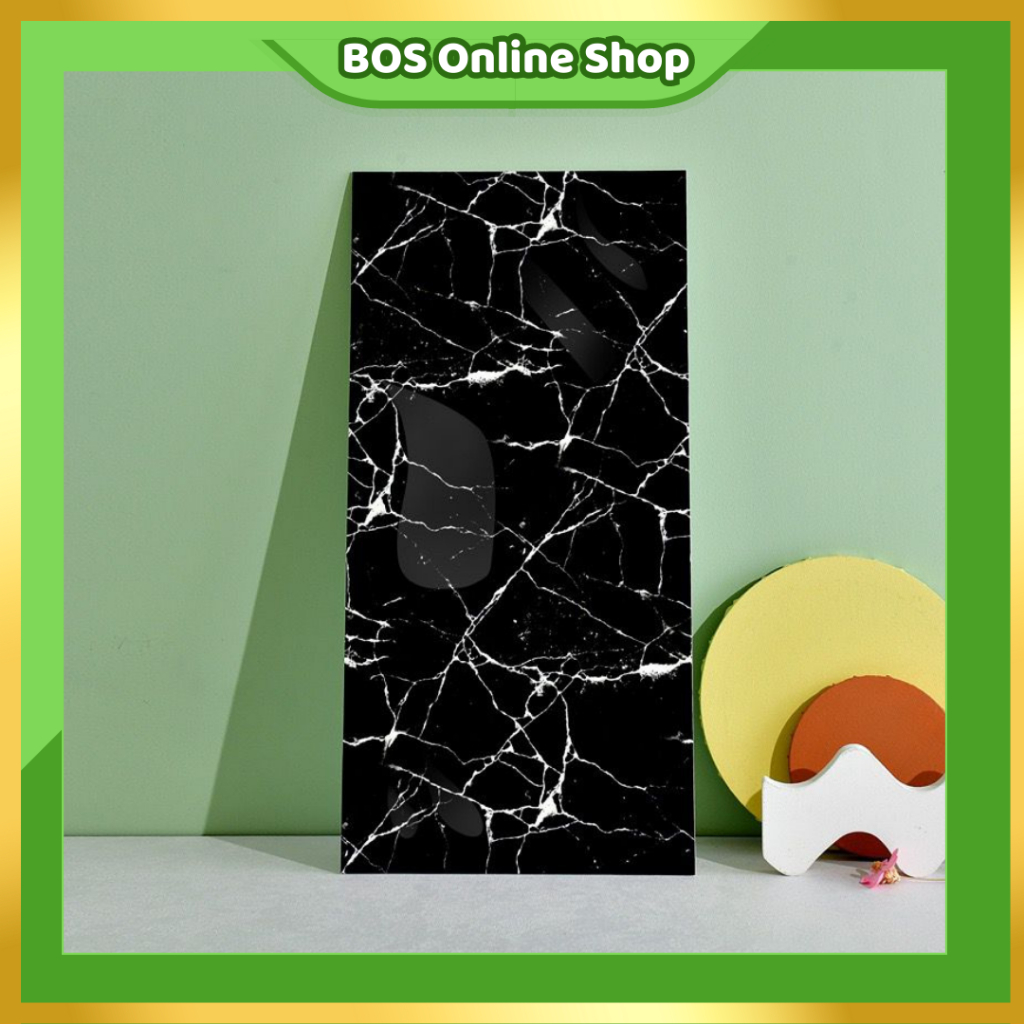 BOS586 Wallpaper dinding VINYL Marble 30 x 60 cm 2.5mm / Lantai Vinyl Marbel Granit / Stiker Lemari Cabinet Marbel
