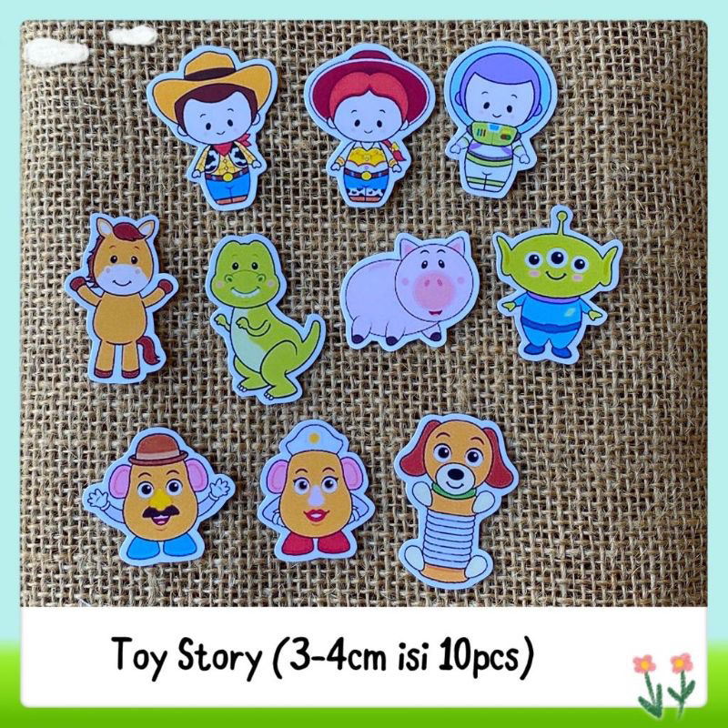 

10pcs sticker tempelan glossy toy story