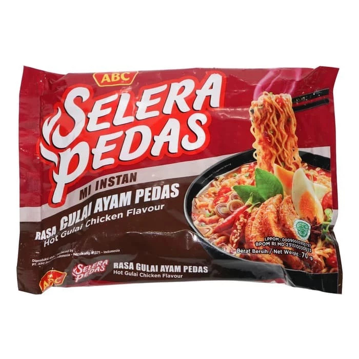 

Mie ABC Selera Pedas Rasa Gulai Ayam Pedas 70gr