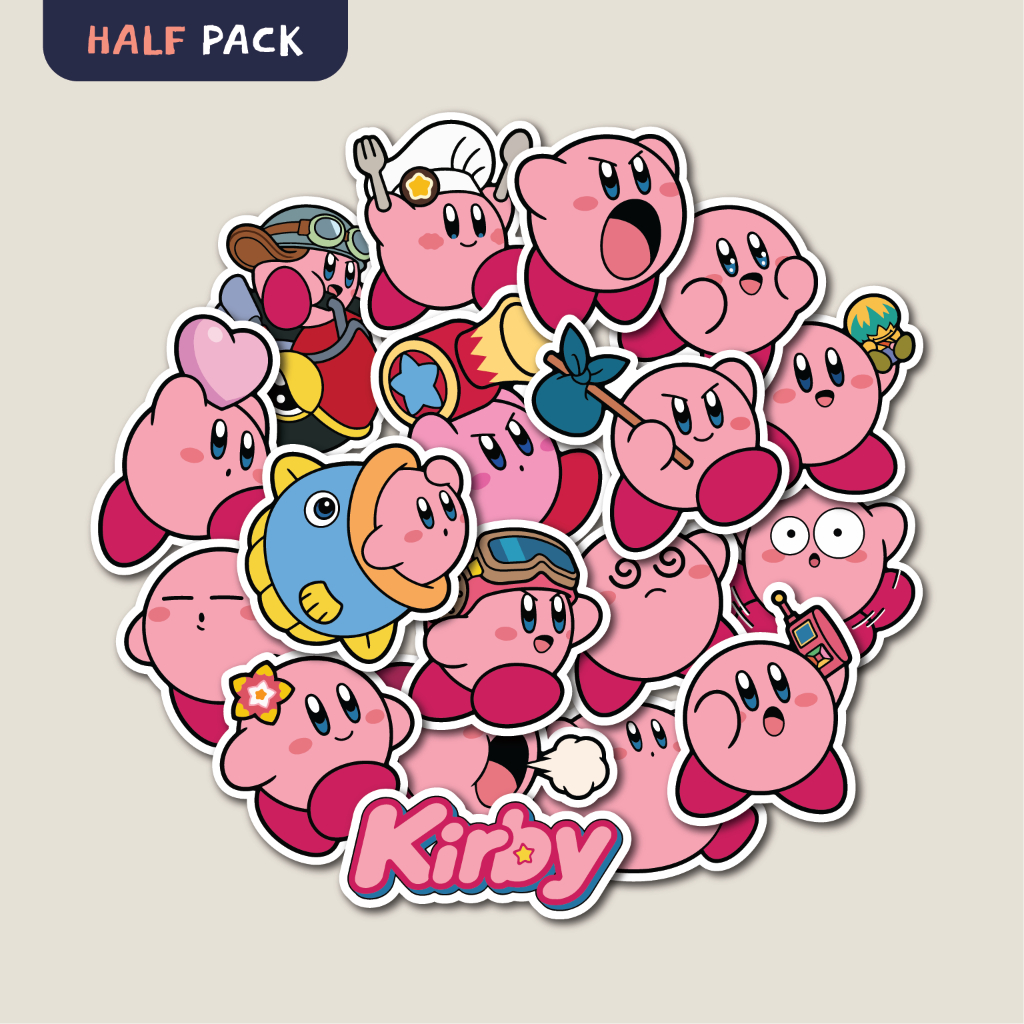 

STICKER PACK KIRBY | STICKER TUMBLER | STIKER LAPTOP KOPER HELM