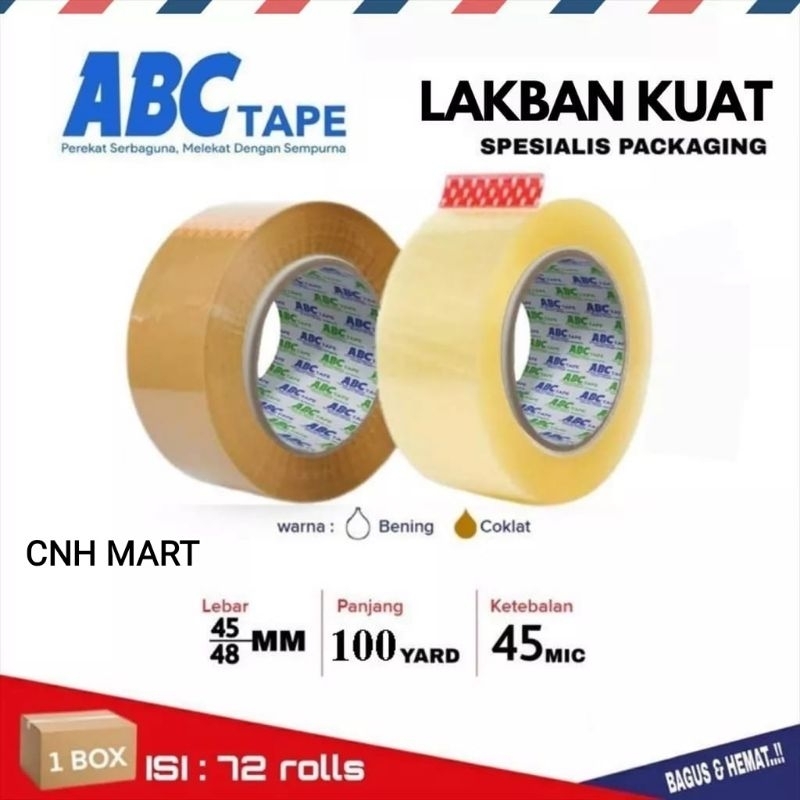 

Lakban Bening 45 x 100 Yard ABC / Lakban Coklat