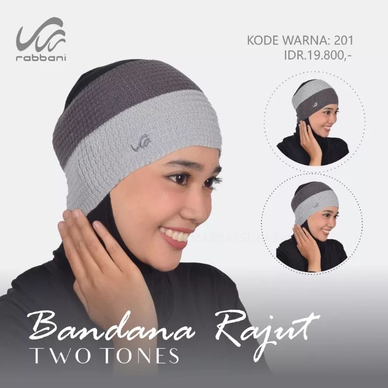 ciput rajut rabbani - ciput rajut dua warna - ciput two tone rabbani - ciput rajut rabbani - Masker 