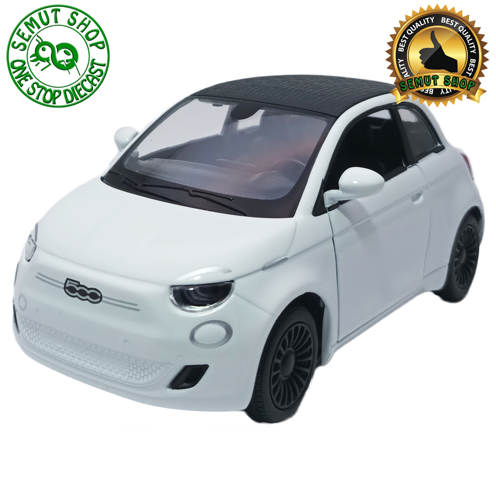 Kinsmart Fiat 500e Miniatur Diecast Mobil Fiat 500e