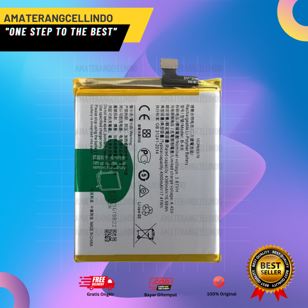 (ORIGINAL 100%) BATERAI VIVO Y19 / BATTREY VIVO Y19 / BATRE B-H9