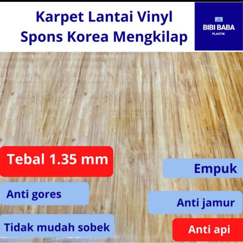 Karpet Lantai Vinyl Spons ROLL Import Korea -  20M X 2M