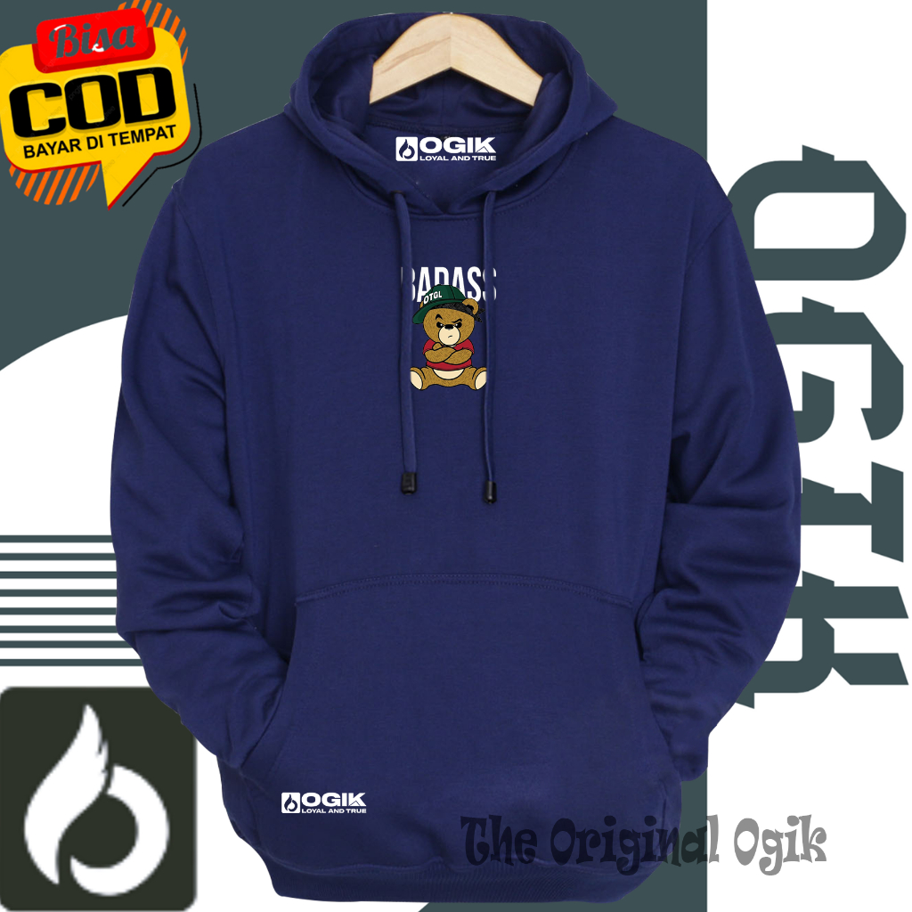 Hoodie Pria Distro Cowok Teddy Bear Crewneck Bear Krewnek Original Otsky Pria Wanita Terbaru Termura