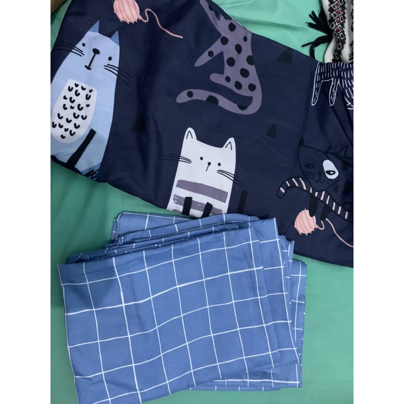 sprei navy motif kucing